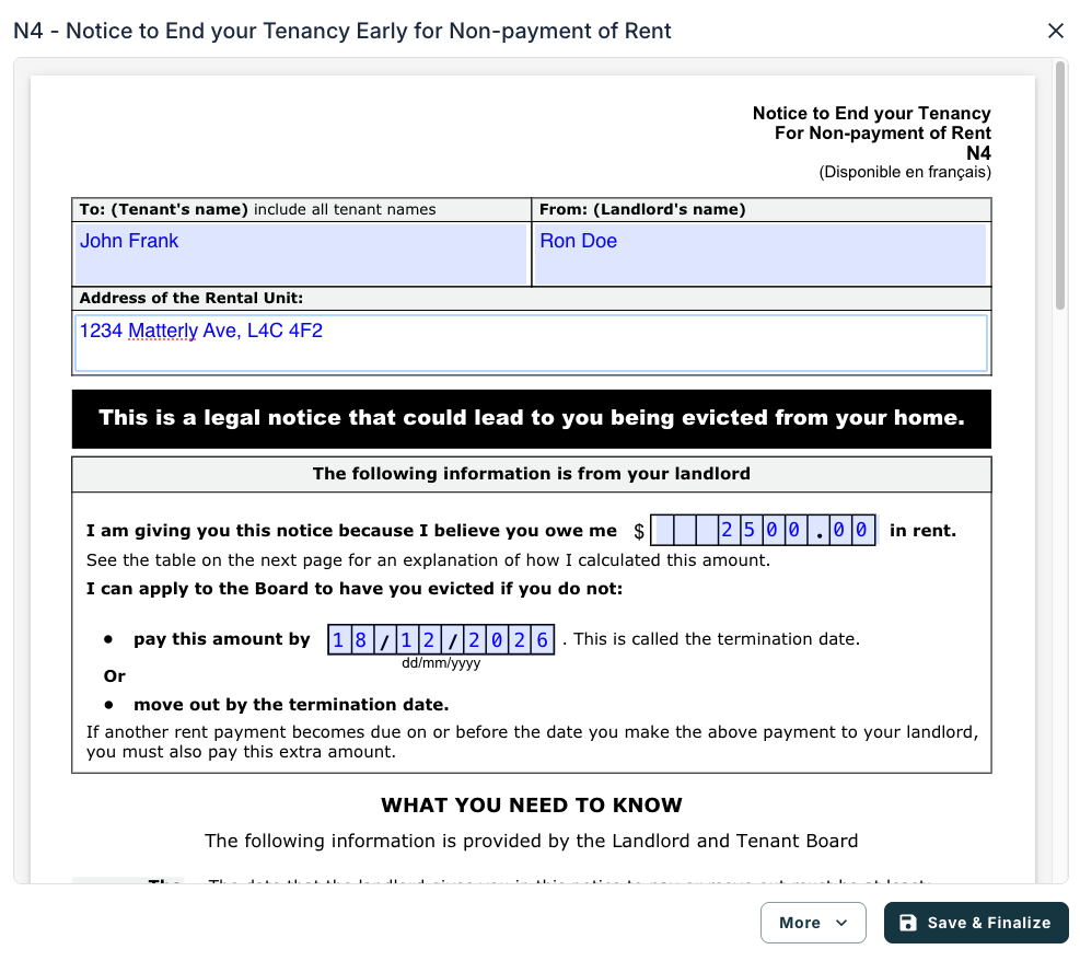 Send documents via email directly from Matterly