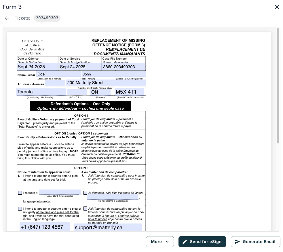 Generate retainer agreements with custom options